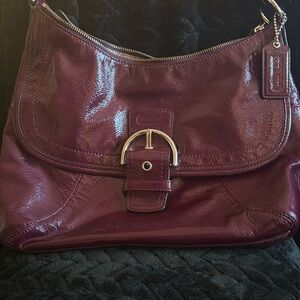 Coach hobo bag plum purple shoulder bag